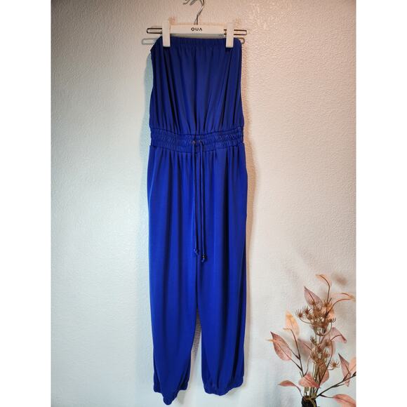 Vintage Guess Women’s Blue Jumpsuit Size M Made in USA‎ 90s Elastic Waist Y2K - Picture 2 of 7